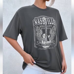 Nashville Band Oversized Graphic Tee